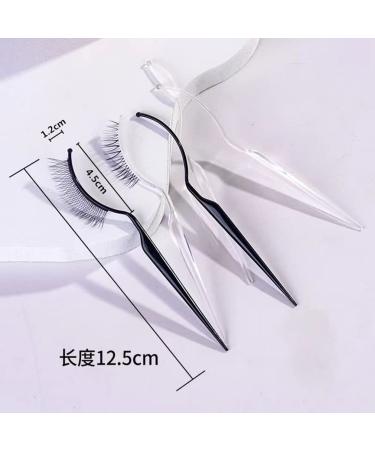 12Pcs False Eyelash Display Stick - Black & Transparent | Eyelash Extension Applicator - Buy Online on GoSupps.com