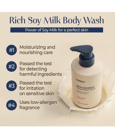 Mellow Vanilla KUNDAL Rich SoyMilk Body wash 2 x 16.9oz + 1 x 3.38oz - Buy Online on GoSupps.com