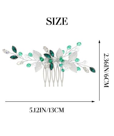IYOU Green Bridal Hair Combs | Crystal Wedding & Prom Accessories for Women - Buy Online on GoSupps.com