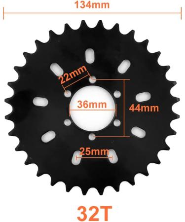 L-Faster 32T Bicycle Spoke Chain Wheel Rear Wheel Sprocket +16T Freewheel Adapter for MY1016Z Motor Kit - Buy Online on GoSupps.com