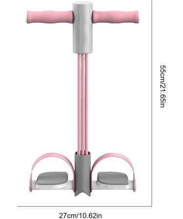Buy Puller Resistance Rope Fitness Workout Tool | Multi-Functional Stretch Bands with Pedals & Foot Resistance for Abs Arms & Yoga Pink - Buy Online on GoSupps.com