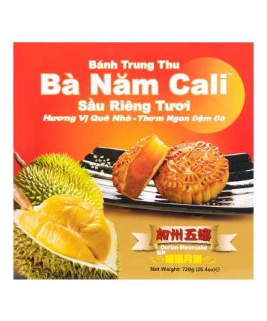 Ba Nam Cali Mooncakes (Durian, 0 Yolk) 0 Yolk Durian 4 Count (Pack of 1) - Buy Online on GoSupps.com