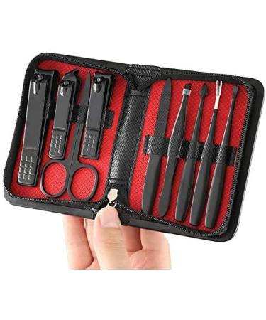 Manicure Set Tools Black Nail Clippers Set Nail Tools Nail Art Tools Clippers Trimmers 9-Piece Stainless Steel Nail Clippers(A) - Buy Online on GoSupps.com