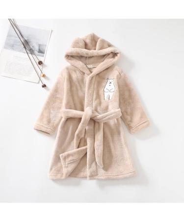 Miyanuby Baby Boys Girls Bathrobe - Soft Flannel Animal Hoodie for Kids | Cozy Morning & Night Wear | Gift for 1-2 Years Eisbear - Buy Online on GoSupps.com