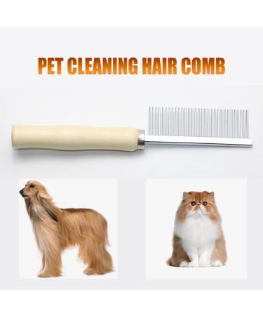 Wooden Handle Grooming Comb for Dogs Cats | Pet Hair Detangler Tool - Buy Online on GoSupps.com