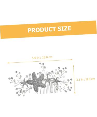 Ipetboom Starfish Hair Comb Hair Comb Bridal Hair Comb Bridal Hair Accessories Bridal Headpieces for Wedding Decorative Hair Combs Hair Comb Accessory Hair Side Combs Wedding Hair Comb - Buy Online on GoSupps.com