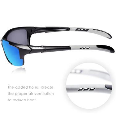 G7 Sports Polarized Sunglasses | Men Women | Black Ice Blue - Buy Online on GoSupps.com