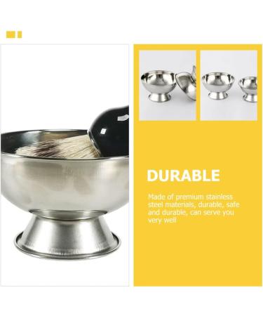 Frcolor Stainless Steel Shaving Soap Bowl - Metal Bracket Cream Container for Smooth Shaving | 11cm Men's Facial Tools | International Shipping Available - Buy Online on GoSupps.com