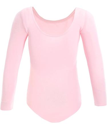Domusgo Girls Gymnastics Long Sleeve Leotard in Pink, Black, Red | Soft Breathable Bodysuit for Ballet with Tutu Skirts | Size 3-4T - Buy Online on GoSupps.com