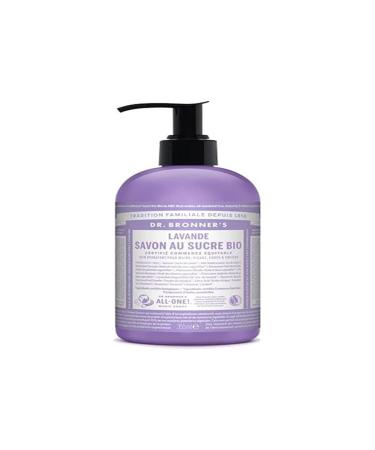 Dr Bronner's Organic Lavender Sugar Liquid Soap Pump Bottle 355 ml