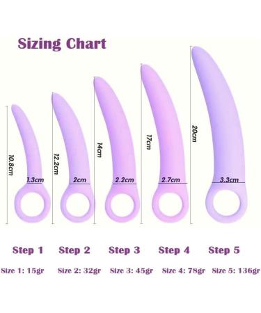 Pelvic Floor Trainer Set by Moscoto - 5-Piece Soft Silicone Dilators for Beginners to Advanced | Includes Cotton Travel Pouch - Buy Online on GoSupps.com