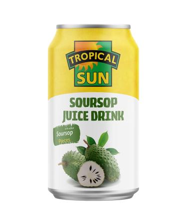 Tropical Sun Soursop Juice Drink With Added Soursop Pieces 330ml (Pack of 12) Soursop 330 ml (Pack of 1)