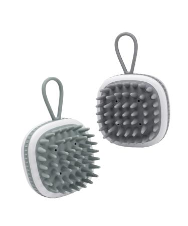 Magiclulu 2 pieces silicone shampoo comb silicone shampoo brush hair scalp massage clerk hair shampoo massage beme shower silicone hair brushes scalp massage devices hair