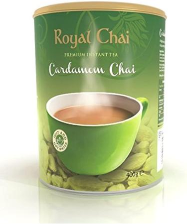 Royal Chai Cardamom Sweetened Tub 400g - Premium Instant Chai for 20 Cups - Buy Online on GoSupps.com