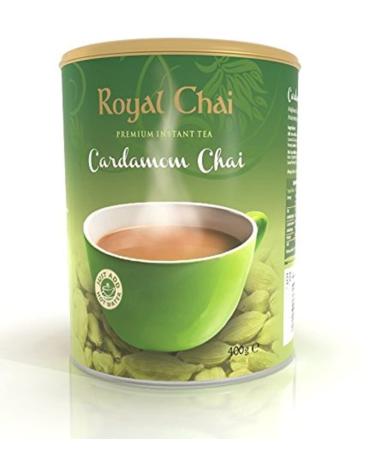 Royal Chai | Cardamom Sweetened Tub | 400 g (Pack of 1) | Premium Instant Chai | Makes 20 cups Cardamom 400 g (Pack of 1) Sweetened - Buy Online on GoSupps.com