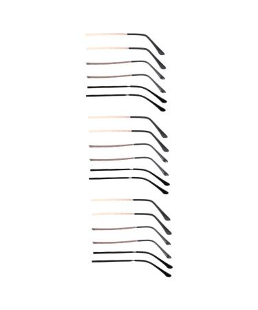 Lurrose sunglasses 9 pairs of glasses made of metal for N metal glasses n protective glasses holes Brillen brick brick broken glass spare glasses arms glasses repair set different colors x 3 pieces 14x4cmx3pcs