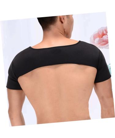 FRCOLOR Adjustable Sports Shoulder Pads & Rotator Cuff Brace - Dual Shoulder Sleeve for Weightlifting Breathable Support Strap (M Black - Buy Online on GoSupps.com