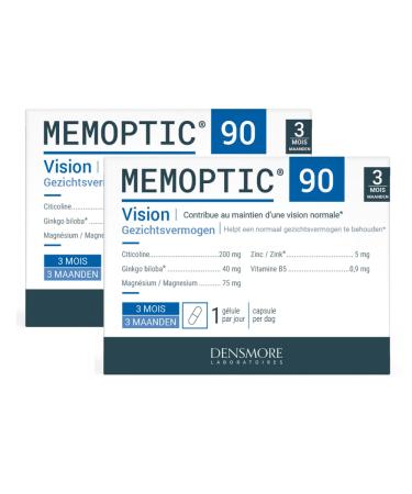 Densmore - Cure de 6 mois - MEMOPTIC - Compl ment Alimentaire M moire et Vision base de Citicoline - Ginkgo biloba - Magn sium - Vitamine B5 - Zinc - 180 g lules - Fabriqu en France