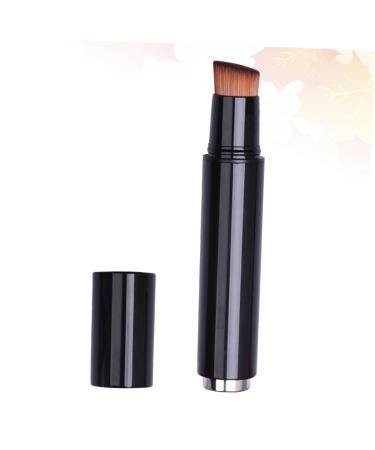 MERRYHAPY Professional Angled Makeup Brush for Liquid Foundation & Concealer - Travel-Friendly Face Blending & Definer Brush - Perfect for Flawless Finishing - Black 16cm x 2.5cm - Buy Online on GoSupps.com