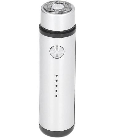 Portable Mini Electric Shaver for Men - USB Power Close Shave & Flannel Bag Included - ABS Stainless Steel (Silver - Buy Online on GoSupps.com