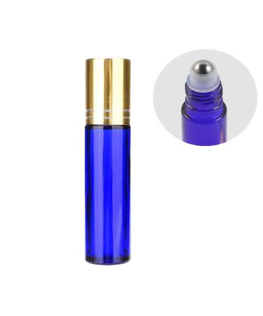 Sunfauo roll on empty essential oils stainless steel roller balls bottle essential oil bottles for travel and at home essential oil liquid container Blue