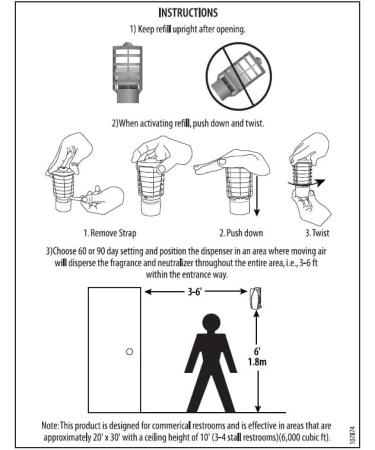 Buy Rubbermaid TCell Air Freshener Refill - Citrus Long Lasting Odor Neutralizer for Restrooms | International Shipping Available - Buy Online on GoSupps.com