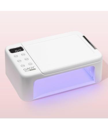 GAOY Professional Nail Curing Lamp for Salon Mega UV LED Light for Gel Nails with Arm Rest and Retractable Tray 5 Timers LCD Display and Infrared Sensor