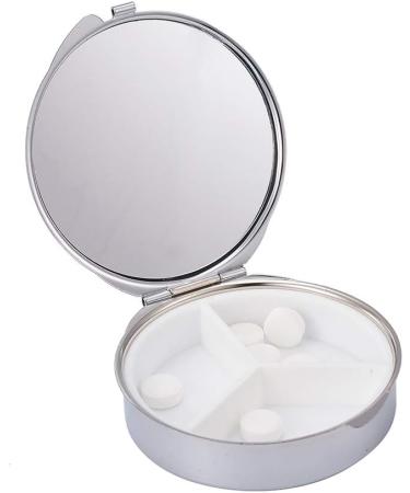 Xianghuang Technology Shiny Diamonds Pill Box - Compact 3 Compartment Medicine Organizer for Vitamins & Supplements - Stylish Pink & Silver Case for Pocket or Purse - Buy Online on GoSupps.com