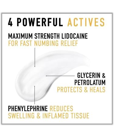 Rapid Relief Hemorrhoid Treatment Cream - Maximum Strength 2 oz for Fast Pain Relief Burning Itching & Swelling - Effective Hemorrhoid Care - Buy Online on GoSupps.com