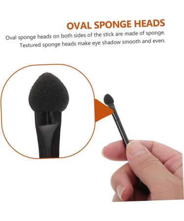 WOONEKY 25 Pcs Double Ended Eye Shadow Stick Lipstick Brush Tool Lip Balm Applicator Accessory Black Plastic - Buy Online on GoSupps.com