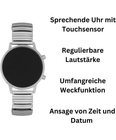 Marshal Senso Smart I S-BV | German Touch Glass Clock for Seniors & Blind | Easy Alarm Function for Dementia Care - Buy Online on GoSupps.com
