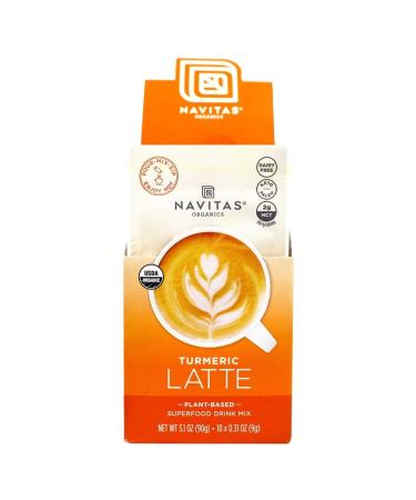 Navitas Organics Latte Superfood Drink Mix Turmeric 10 Packets 0.31 oz (9 g) Each