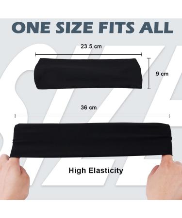 Beister Sports Headbands (5 Pack) for Men Women | Moisture Wicking Sweat Band | Elastic Wide Hair Bands for Workout | Athletic Headband for Running Cycling Basketball Gym | Doodle Grey, Black, White, Sketch Green, Blue - Buy Online on GoSupps.com