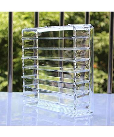 Anncus Brush Lipstick Holder Makeup Organizer Clear Acrylic Cosmetic Tools Storage Box Case Eye Shadow Organizer Palette Organizer - (Color: O-8)