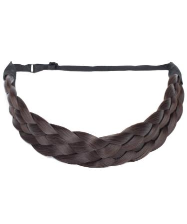 Tess Braided Hair Band | Adjustable Dark Brown Hair Tie & Extensions for Women | 50g Large Hair Accessories - Buy Online on GoSupps.com
