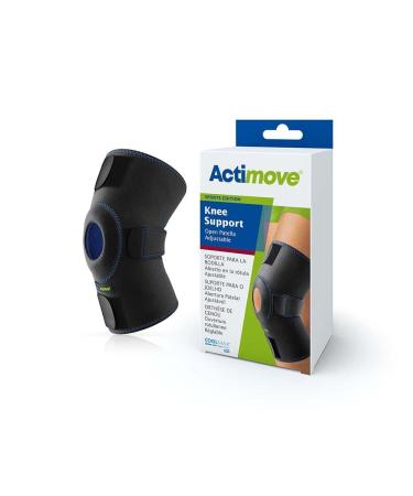 Sports Edition Knee Brace for Men & Women | Open Patella Left & Right Compatible Knee Support for Meniscus Tear Knee Pain ACL MCL Injury Recovery | Universal Black