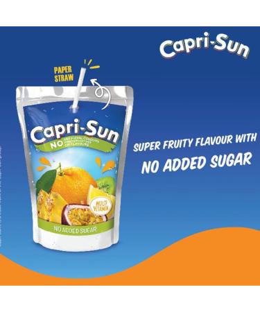 Capri Sun Fruit Juice Drink Bundle 24x200ml No Added Sugar Orange Blackcurrant & Apple Multi Vitamin Juice Fuit Juice Drink With Sweetener And Vitamins Boxed Treatz - Buy Online on GoSupps.com