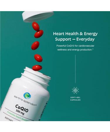 Earth's Splendor CoQ10 Supplement 120 Softgels 100mg Coenzyme Q10 Contain 4 Month Supply CoQ 10 - Buy Online on GoSupps.com