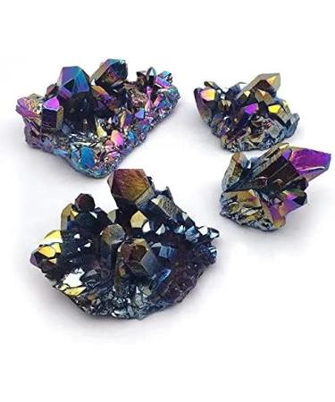 1pc 200g-260g Natural Rainbow Stone Titanium Coated Crystals Angel Aura Quartz Clusters Chakra Reiki Balancing - Buy Online on GoSupps.com