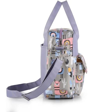 Kamay Waterproof Mummy Diaper Bag | Chic Nappy Changing Tote | Lightweight Nylon | Lavender Alpaca - Buy Online on GoSupps.com