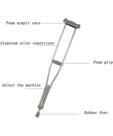 Portable Axillary Crutches Thick Stainless Steel Pair of Equipment Interesting - Buy Online on GoSupps.com