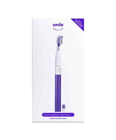 SmileDirectClub Electric Toothbrush Club Edition with Aligner Brush Head and 3-in-1 Travel Case Mirror Mount and Stand Blurple Blurple Club Edition With Aligner Brush Head