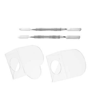 2sets Makeup Palette Ring Manicure Pallet Acrylic Palettes Liquid Foundation Palette Makeup Tool Color Mixing Board Salon Supply Ring Color Palettes Beauty Supply Manicure Palette