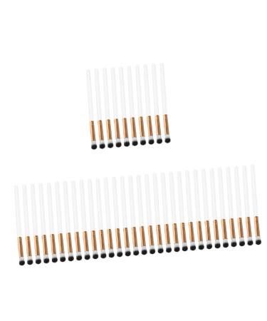 FRCOLOR 40 Pcs Makeup Brush Small Eyeshadow Brush Eyeshadow Brush for Women Eye Shadow Brush for Makeup Precision Eyeshadow Brush Contouring Brush Tool White Make up Wooden Handle 17.50X1.00X1.00CMx4pcs Whitex4pcs
