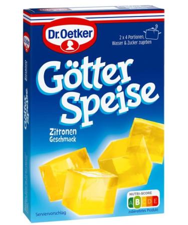 Zitronen - G tterSpeise - Geleepulver - Poudre G latine au Go t Citron - D licieuse pour Desserts - Parfaite pour Cr er des Gel es Fra ches et Fruit es - Compatible avec Dr.Oetker - 25 2g