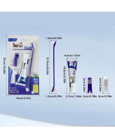 Toothbrush and Toothpaste Cat Fingerbrush Toothpaste Set Pet Store Hospital Shelter Teeth Care Kit for Fresh Breath for Puppies - Buy Online on GoSupps.com