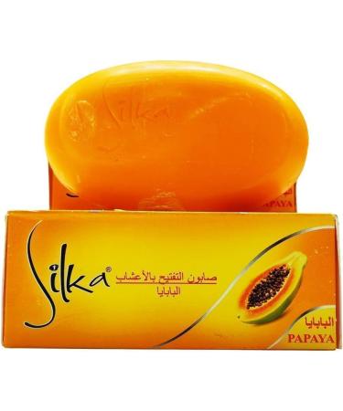 Silka Whitening Herbal Papaya Soap with Vitamin E - Brighten Skin Naturally - Buy Online on GoSupps.com