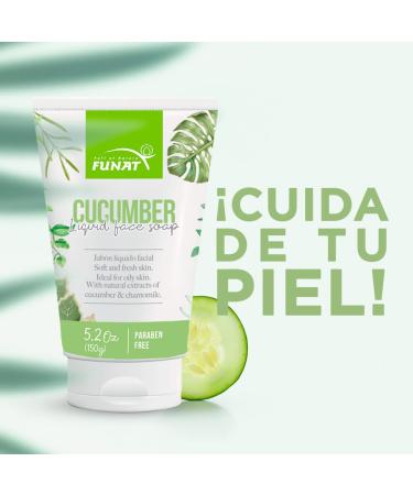 Organic Funat Cucumber & Chamomile Gel Cleanser - Paraben-Free Facial Foam for Oily Skin (5.2 Oz - Buy Online on GoSupps.com