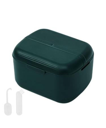 Rianpesn Prosthesenbadtui |Control cleaning case for denture |Portable and leak -proof prosthesis container for artificial teeth on trips