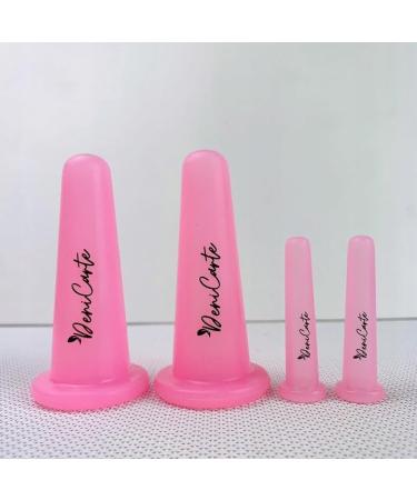 Deni Carte Chinese Silicone Facial Massage Cupping Set - 4pcs for Smooth Glowing Skin | International Shipping Available - Buy Online on GoSupps.com
